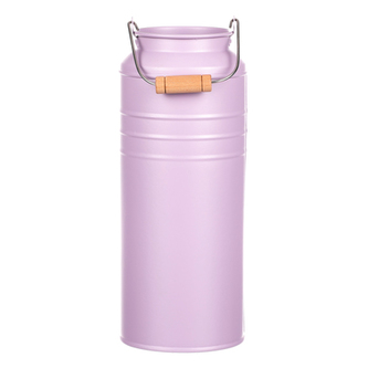 Váza kovová, světle fialová barva.