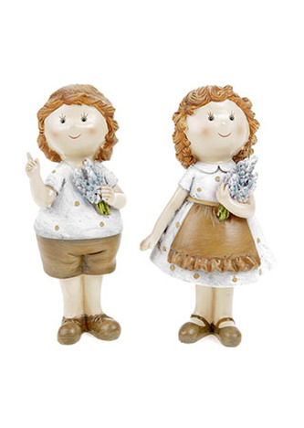 Dívka nebo chlapec, levandulový styl, polyresin, cena za 1ks.