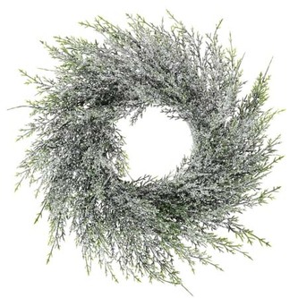 Cypřiš věnec - ojíněný 40x10x40 cm