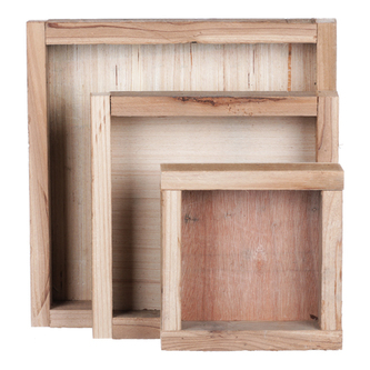 Tác dřevěný, sada 3ks. Pouze pro aranžování.