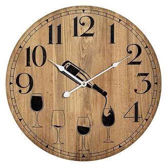 Hodiny nástěnné MDF, 34cm