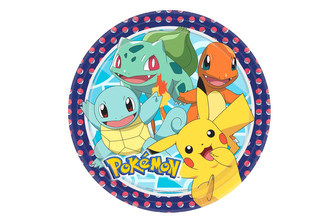 Pokémon talíře papírové 8 ks 23 cm Amscan Pokémon talíře papírové 8 ks 23 cm Amscan