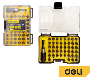 Sada bitů 1/4" 45ks DELI DL250045
