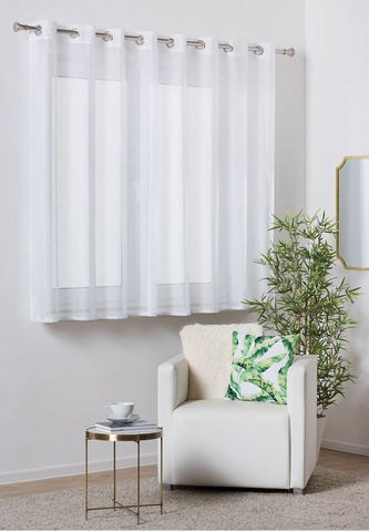 Dekorační záclona SOFIA bílá 290x160 cm (cena za 1 kus) MyBestHome