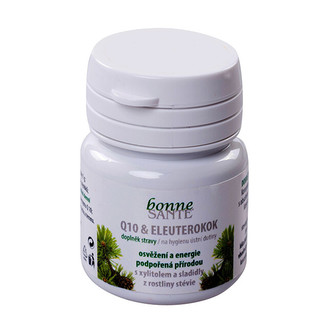 Bonne Santé Pastilky bez cukru - Q10, eleuterokok 7 g Bonne Santé Pastilky bez cukru - Q10, eleuterokok 7 g