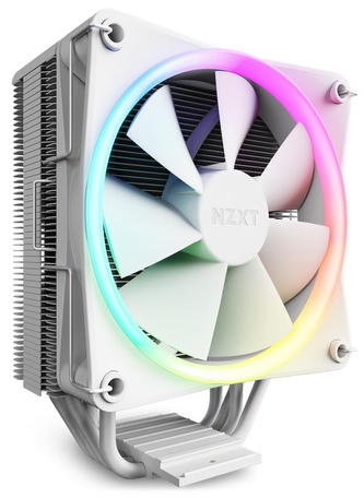 NZXT chladič CPU T120 RGB / 4 heatpipes / 4-pin PWM / LGA1700 / AM5, AM4 / bílý