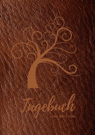 Tagebuch für Männer und Frauen - A5 liniert - 100 Seiten 90g/m² - Soft Cover Motiv Baum braun