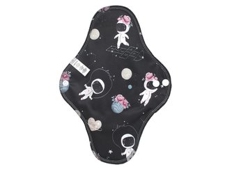 Noční vložka (PUL) - Valentina ve vesmíru, růžový velur (kojenecký plyš)