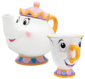 Dárkový set Disney|Beauty And The Beast|Kráska a zvíře: Mrs Potts And Chip hrnek-konvička (objem konvičky 400 ml|objem hrníčku 220 ml)