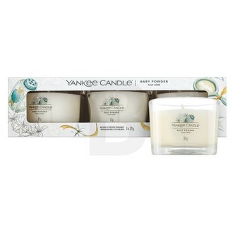 Yankee Candle Sada votivních svíček ve skle Baby Powder 3 x 37 g unisex