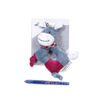 Plyšový hrkací oslík, 13cm