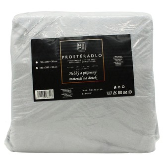 HOME ELEMENTS Prostěradlo 180*200, stříbrné
