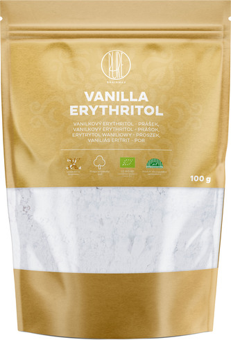 BrainMax Pure Erythritol vanilka, BIO, 100 g