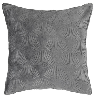 Polštář SHELLS šedá 40x40cm, mikrovlákno Essex