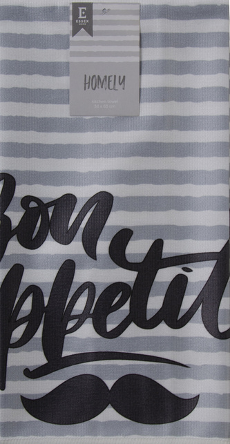 Utěrka HOMELY mikrovlákno šedá 38x63 cm Essex