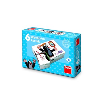 Krtek - Dřevěné kostky 6 ks