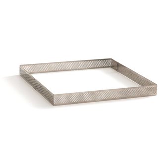 Nerezová forma na pečení čtverec 15x15x3,5cm Microforata perforovaná - Decora