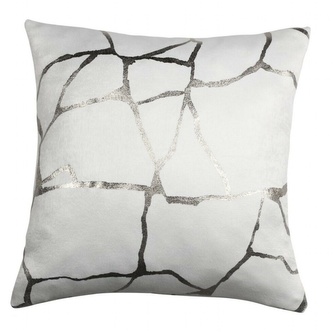 Polštář WUSTE krémová/stříbrná 45x45 cm Mybesthome