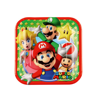 EKO Papírové party talířky Super Mario 18 cm
