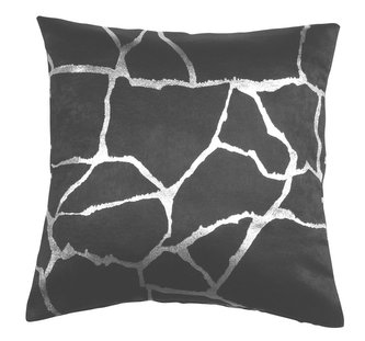 Polštář WUSTE šedá/stříbrná 45x45 cm Mybesthome