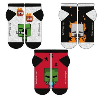 SADA 3 KS PONOŽKY MINECRAFT - velikost 35-38