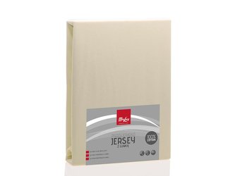 NAPÍNACÍ PROSTĚRADLO JERSEY160X200CM ECRU