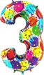 Foliová číslice - balonková 3