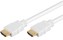PremiumCord HDMI High Speed + Ethernet kabel, zlacené konektory, 1.5m, bílý