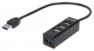 MANHATTAN USB 3.0/2.0 Combo Hub, 1x USB 3.0, 3x USB 2.0