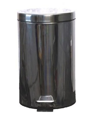BAZAR Koš nerezový pedálový kulatý s plastovou vložkou 12 l