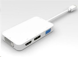 PremiumCord adaptér mini DisplayPort - DP + HDMI + DVI + VGA , 1080p, 4K*2K