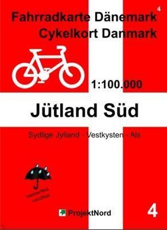 4 Fahrradkarte Dänemark / Cykelkort Danmark 1:100.000 - Jütland Süd