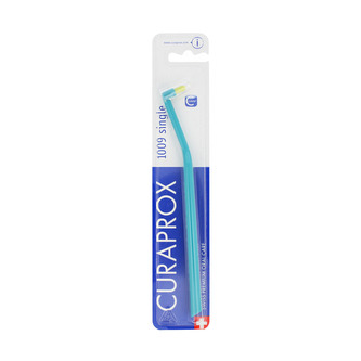 Curaprox 1009 single jednosvazkový zubní kartáček modrozelený