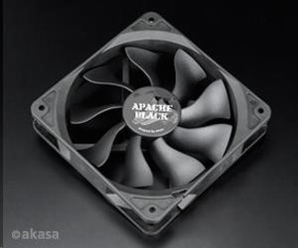 AKASA ventilátor APACHE Black, 120 x 25mm, PWM regulace, extra výkonný a tichý, HDB ložisko, IP54