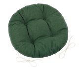 Sedák LADA kulatý prošívaný - tmavě zelená Uni - průměr 40 cm