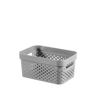 Košík INFINITY obdélník 4,5L šedý 26x18x12cm