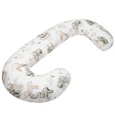 Univerzální kojící polštář ve tvaru C New Baby Sloníci bílo-šedý