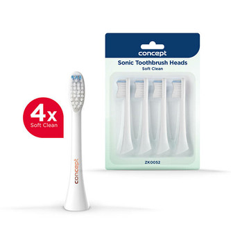 Concept Náhradní hlavice k zubním kartáčkům PERFECT SMILE ZK500x, Soft Clean, 4 ks ZK0052 bílé