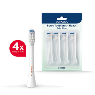 Concept Náhradní hlavice k zubním kartáčkům Perfect smile ZK500x Daily Clean 4 ks ZK0050 bílé