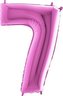 Foliová číslice - růžová 7