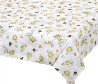 Ubrus Velikonoce - kytičky a včelky - 70x70 cm