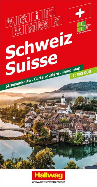 Schweiz Strassenkarte 1:303 000