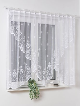 Dekorační oblouková krátká záclona ANNA bílá 300x150 cm MyBestHome