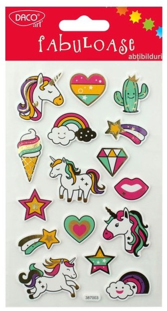 Samolepky 3D Jednorožec