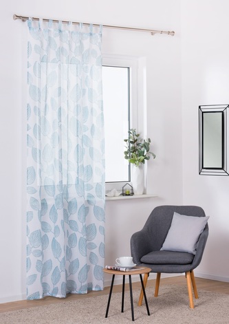 Dekorační vzorovaná záclona s poutky TILLE 140x260 cm MyBestHome (cena za 1 kus)