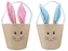 Košík textilní zajíček s ušima 18x15,5 cm