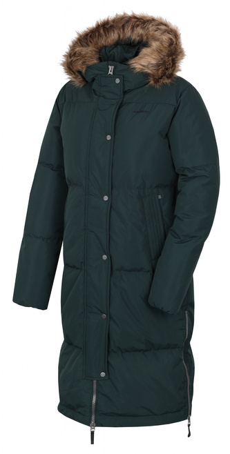 Dámský péřový kabát Downbag L černozelená - XL