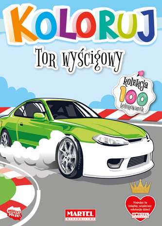 Tor wyścigowy. Koloruj