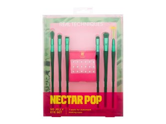 Real Techniques Nectar Pop kartáček na řasy Spoolie RT 077 1 ks + kosmetický štětec Smudge Liner RT 073 1 ks + kosmetický štětec Instapop Crease RT 075 1 ks + kosmetický štětec Smudge Brush RT 074 1 ks + kosmetický štětec Instapop Shade RT 076 1 ks + kosm