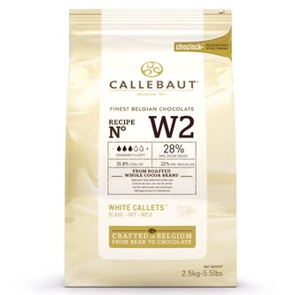 Čokoláda W2 bílá 28% 2,5kg - Callebaut